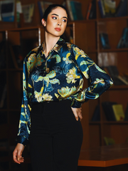 Print Satin Casual Shirt